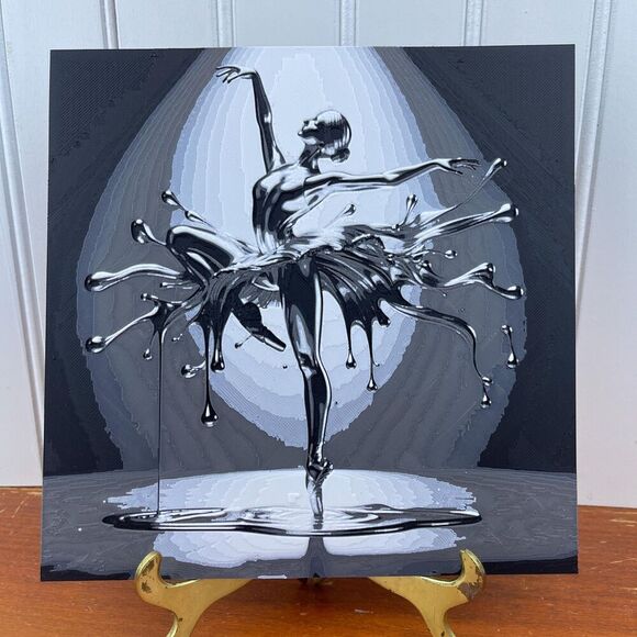 Prima Ballerina Wall Art, Ballerina Art, Water Splash, Hueforge - Picture 1 of 10